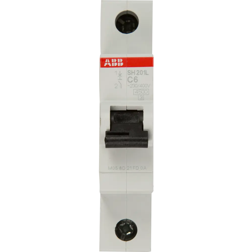 Автоматический выключатель ABB SH201L 1P C6 А 4.5 кА 2CDS241001R0064 STLM-2189482 - Вид №1