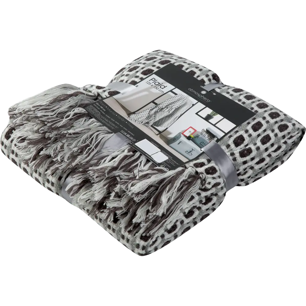 Плед 125х150 см, акрил, цвет серый Atmosphera STLM-2011393