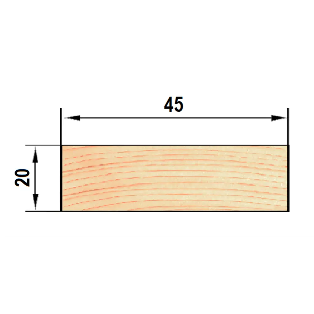 Santreyd - Строганая рейка из сосны 20х45х3000 мм для отделки и мебели 81947937 STLM-1013322 - Вид №4