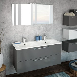 Комплект мебели для ванной KIM561202B (серый) Ambiance Bain Akido Collection