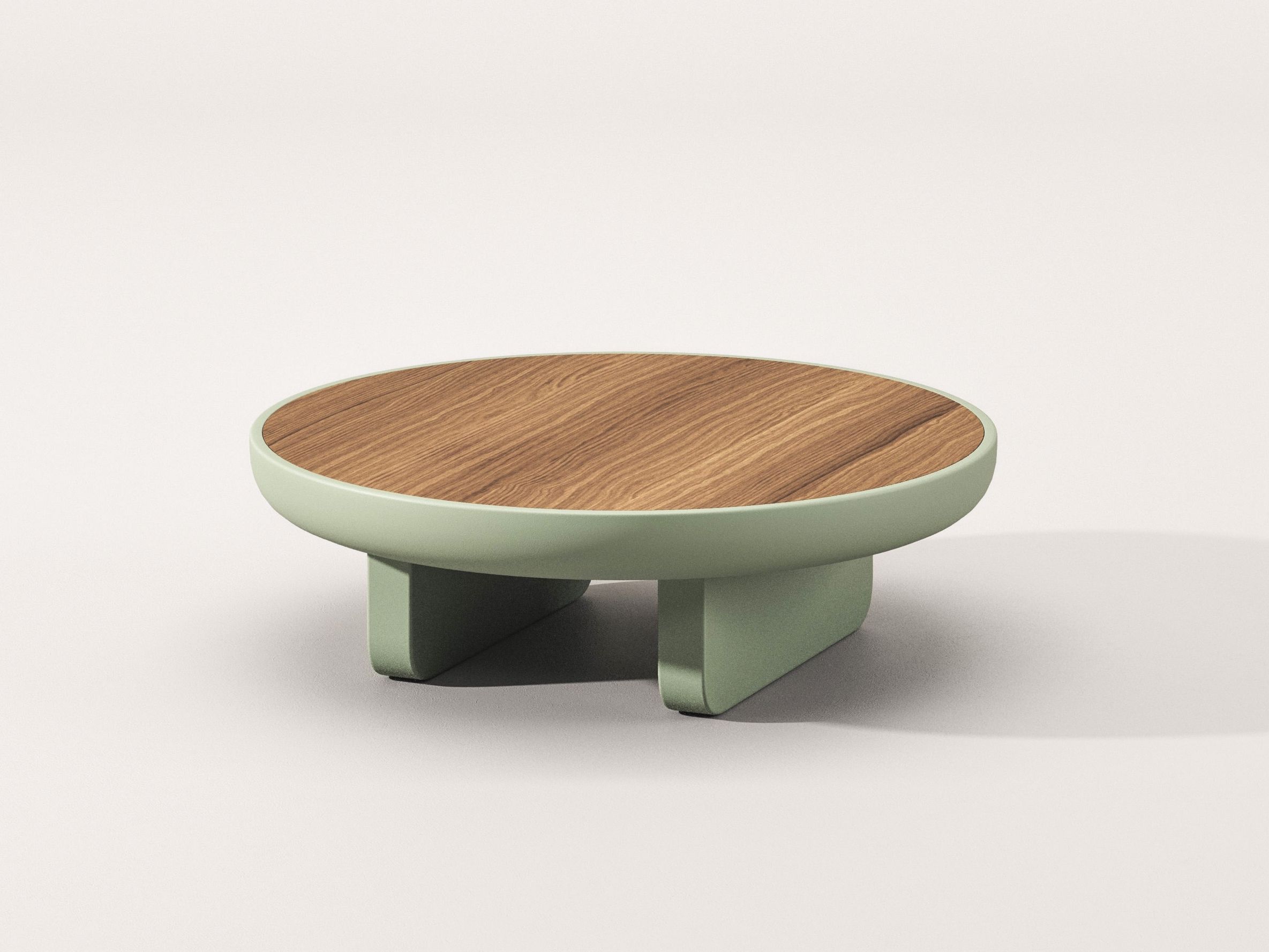 Круглый журнальный столик из грецкого ореха Falsasquadra Водяные лилии ARCH-00054996 - Вид №1