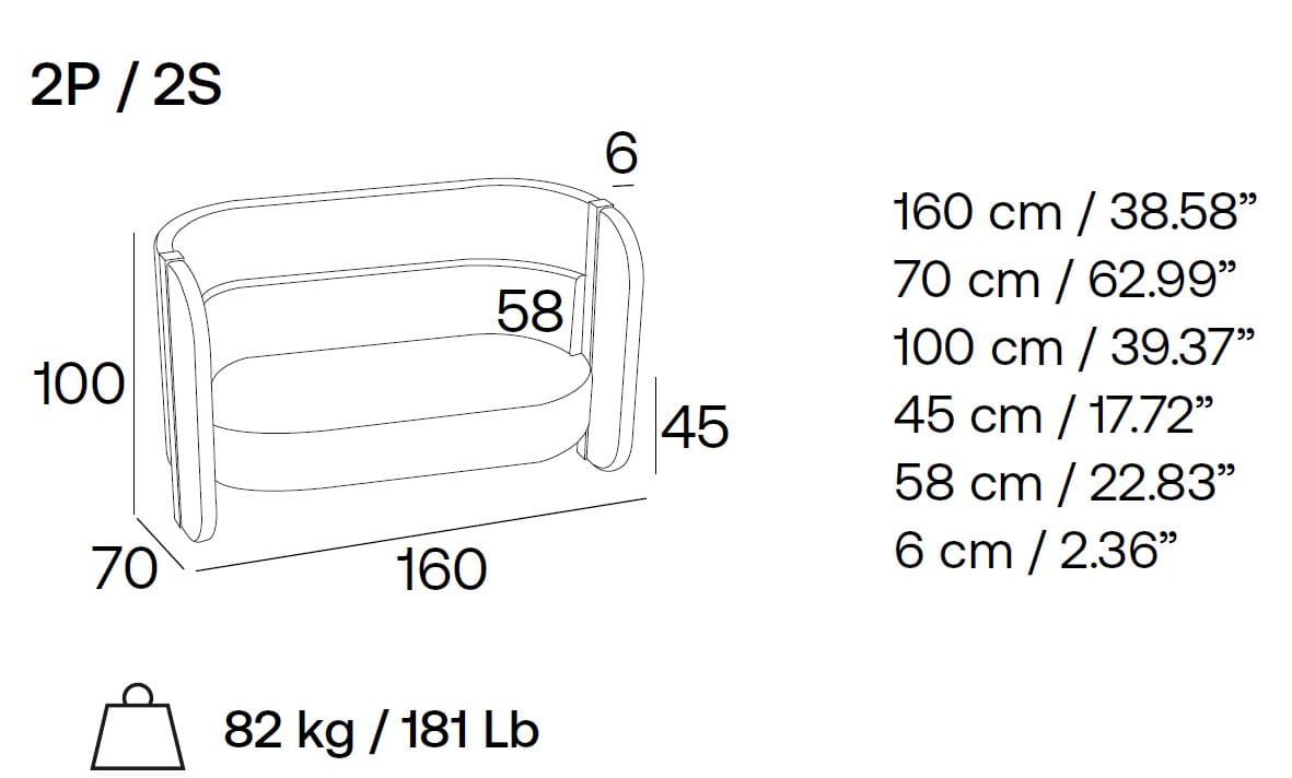 2-местный диван с электрическими розетками Adrenalina Bigala ARCH-00117274 - Вид №2