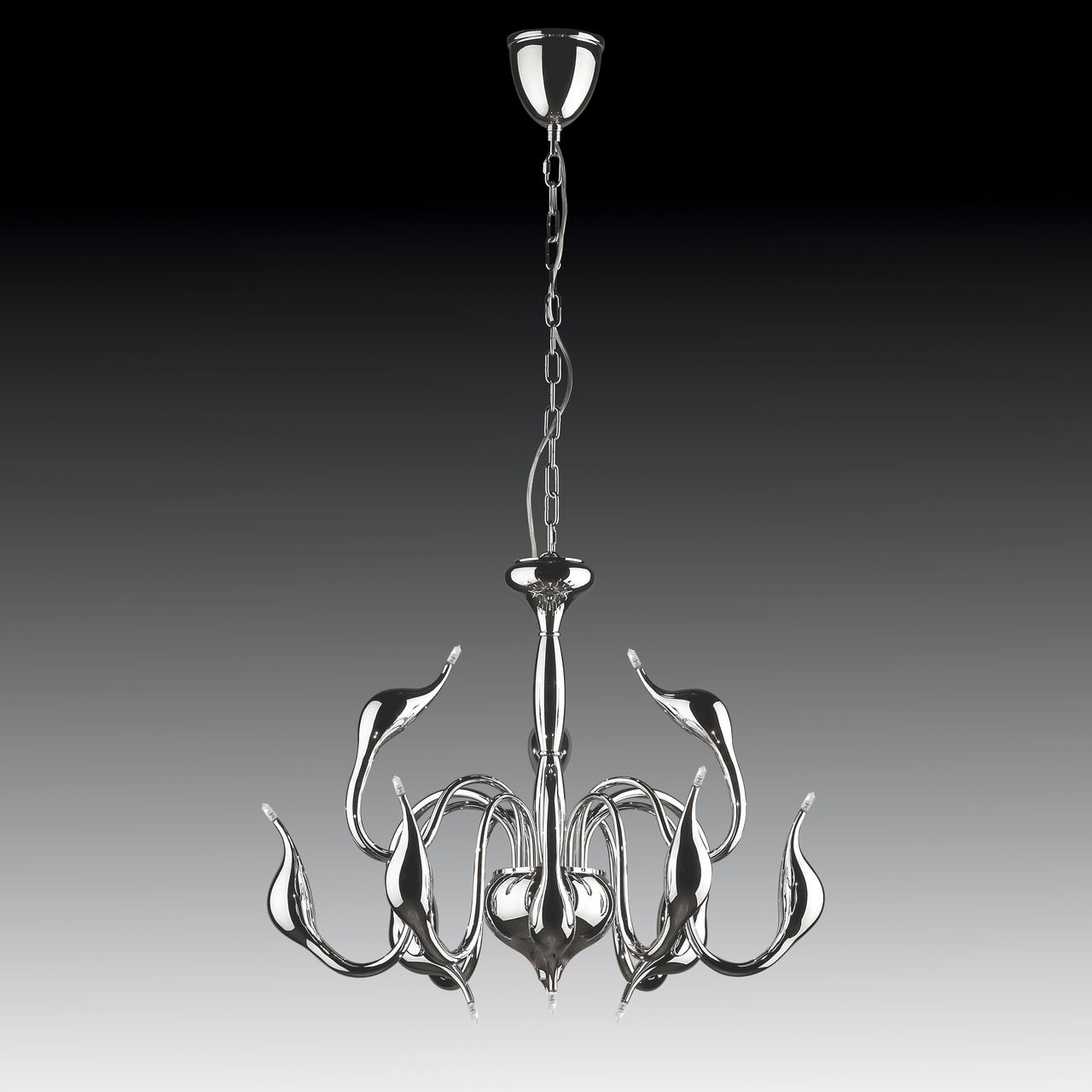 Подвесная люстра Lightstar Cigno Collo Ch 751124 LIGHTSTAR ДИЗАЙНЕРСКИЕ, CIGNO COLLO 056061 Хром  - Вид №2