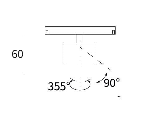 Металлический светодиодный прожектор Lucifero's LEVA QUADRA Q4 MINI TRACK ARCH-00082053 - Вид №2