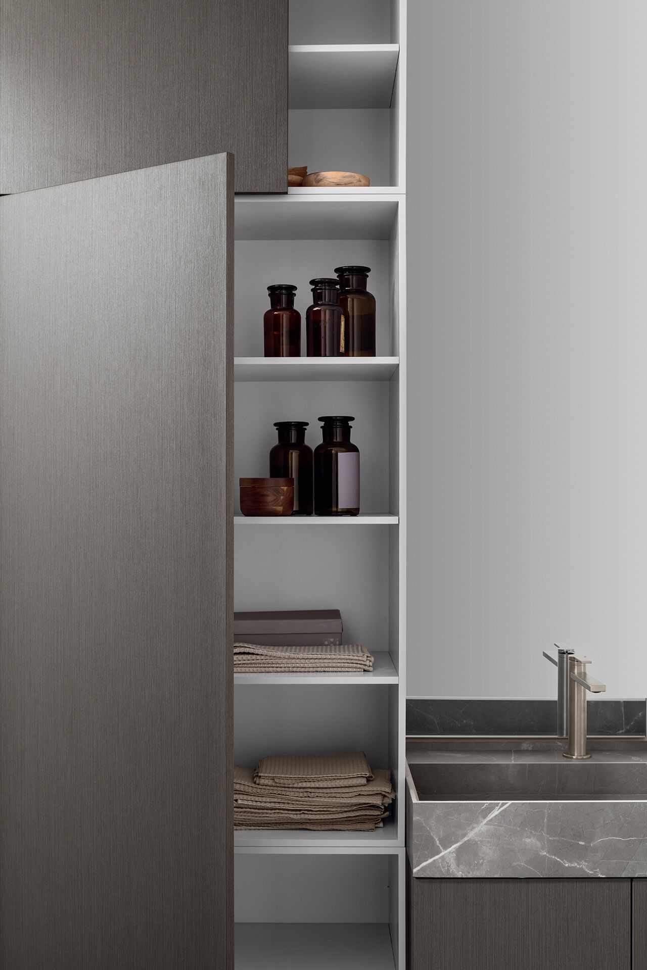 Деревянный напольный шкаф с одной раковиной с дверцами ARCOM Поллок ARCH-00128056 - Вид №1