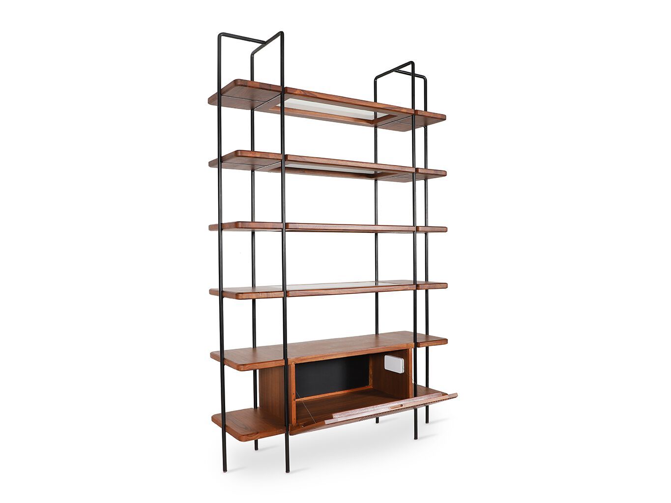 Книжный шкаф из тикового дерева и металла Alankaram REFU ARCH-00113723 - Вид №5