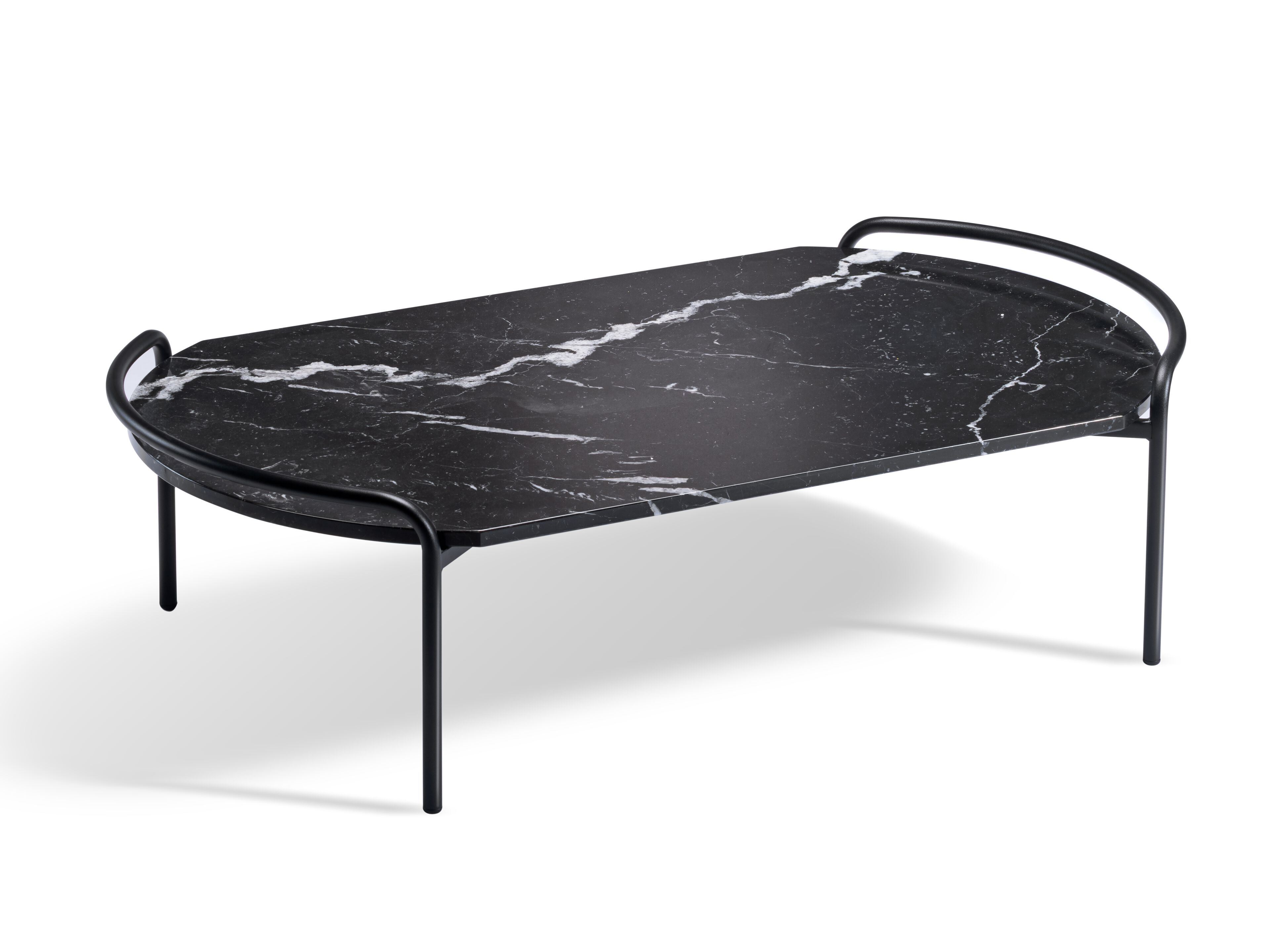 Металлический журнальный столик с круглой или прямоугольной мраморной столешницей GABER POMPON ARCH-00076666 - Вид №2