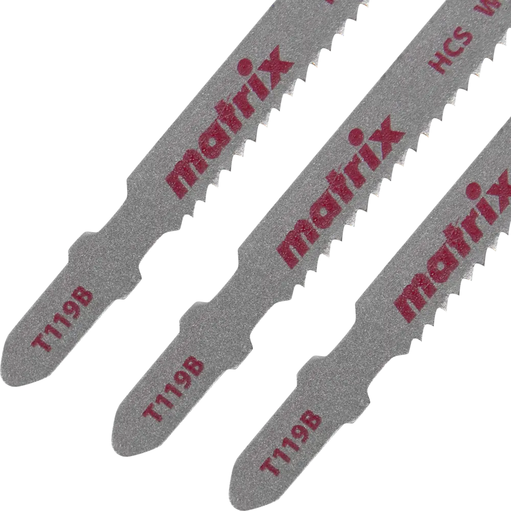 Пилка для лобзика по дереву Matrix T119B чистый рез, 3 шт STLM-2205543 - Вид №2