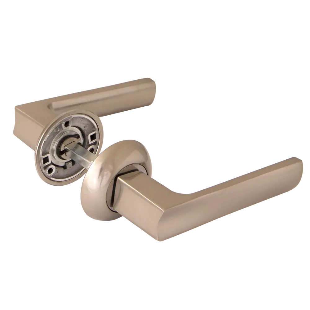 Дверные ручки Ajax Ergo JR/HD SN/CP, без запирания, комплект, цвет матовый никель/хром STLM-2120397