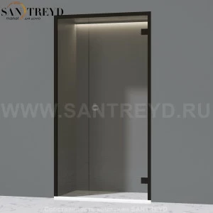 Effegibi FIT A 120 Стеклянная правая дверь без порога с профилем из черного алюминия. Размеры: длина 120 см, высота 210 см HP10020004