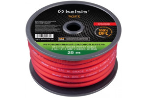 15534425 Автомобильный силовой кабель 4 GA 21mm2, красный BW7424-25 SOFT Belsis