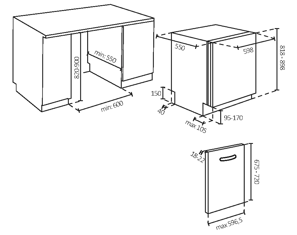 9032127 Встраиваемая посудомоечная машина Candy CI 5C7F0A-08 STDN-0041495 - Вид №13