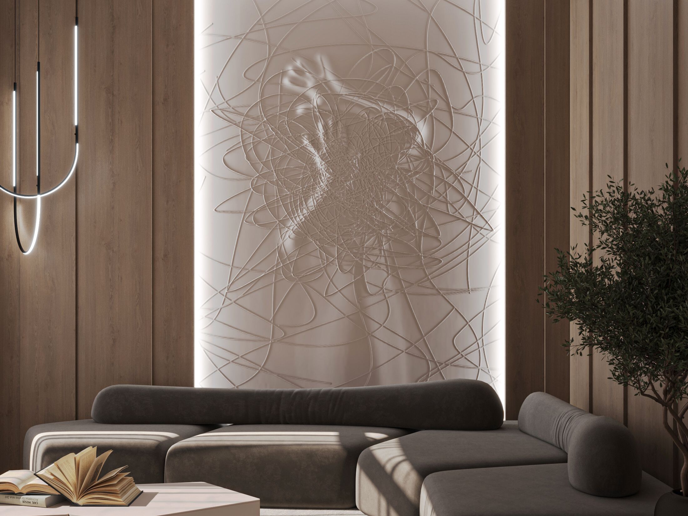 Трехмерная декоративная гипсовая панель WallDeco OBLIVION ARCH-00122400 - Вид №1