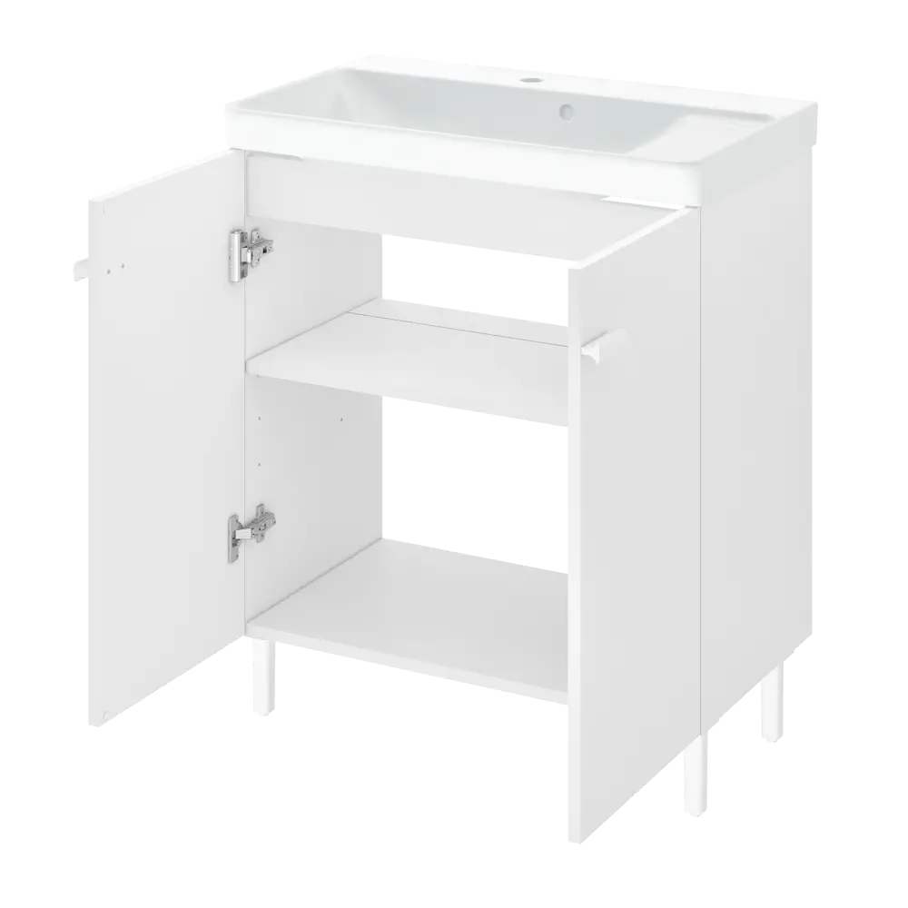 Тумба под раковину напольная Sensea Easy 70 см цвет белый STLM-2169681 - Вид №3