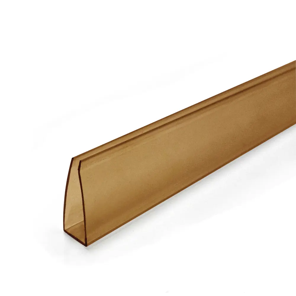 Профиль торцевой для поликарбоната Novattro 8 мм 2.1 м терракотовый Santreyd STLM-2009408