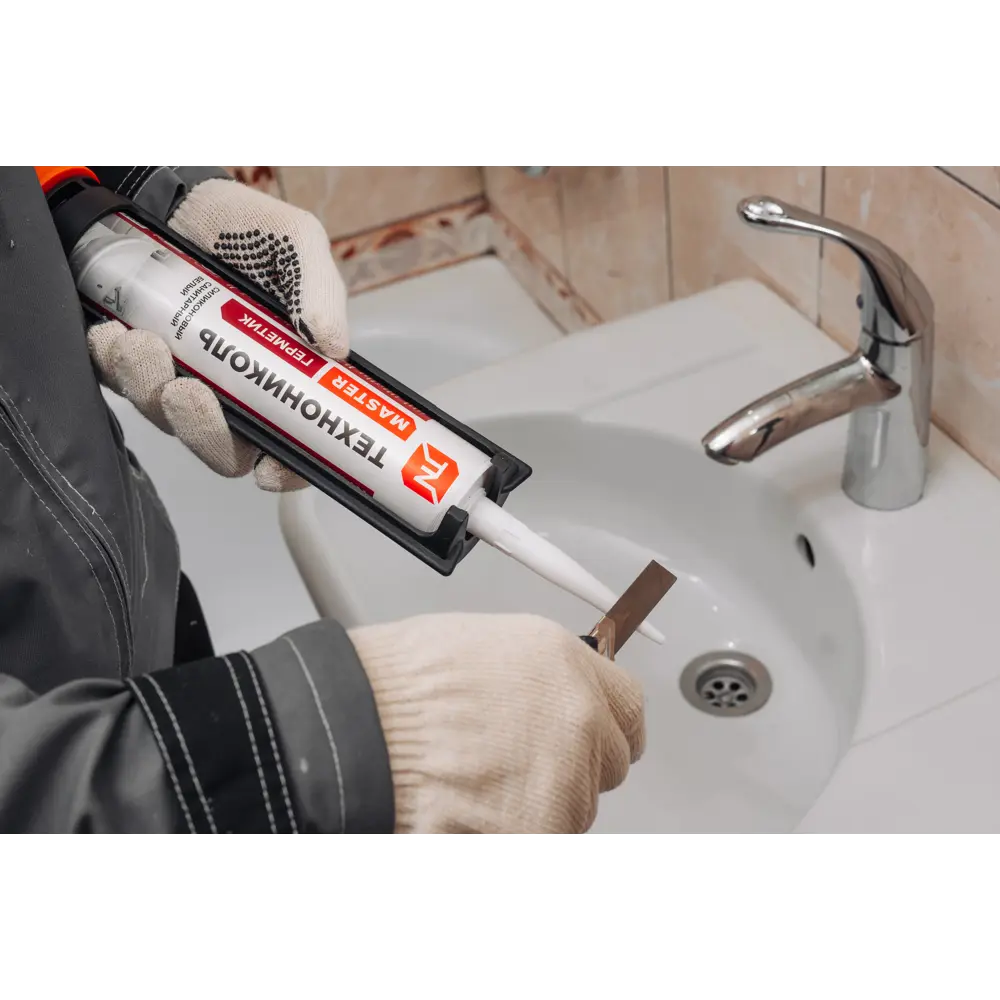 Герметик силиконовый Технониколь санитарный уксусный белый 280 мл STLM-2000387 - Вид №3