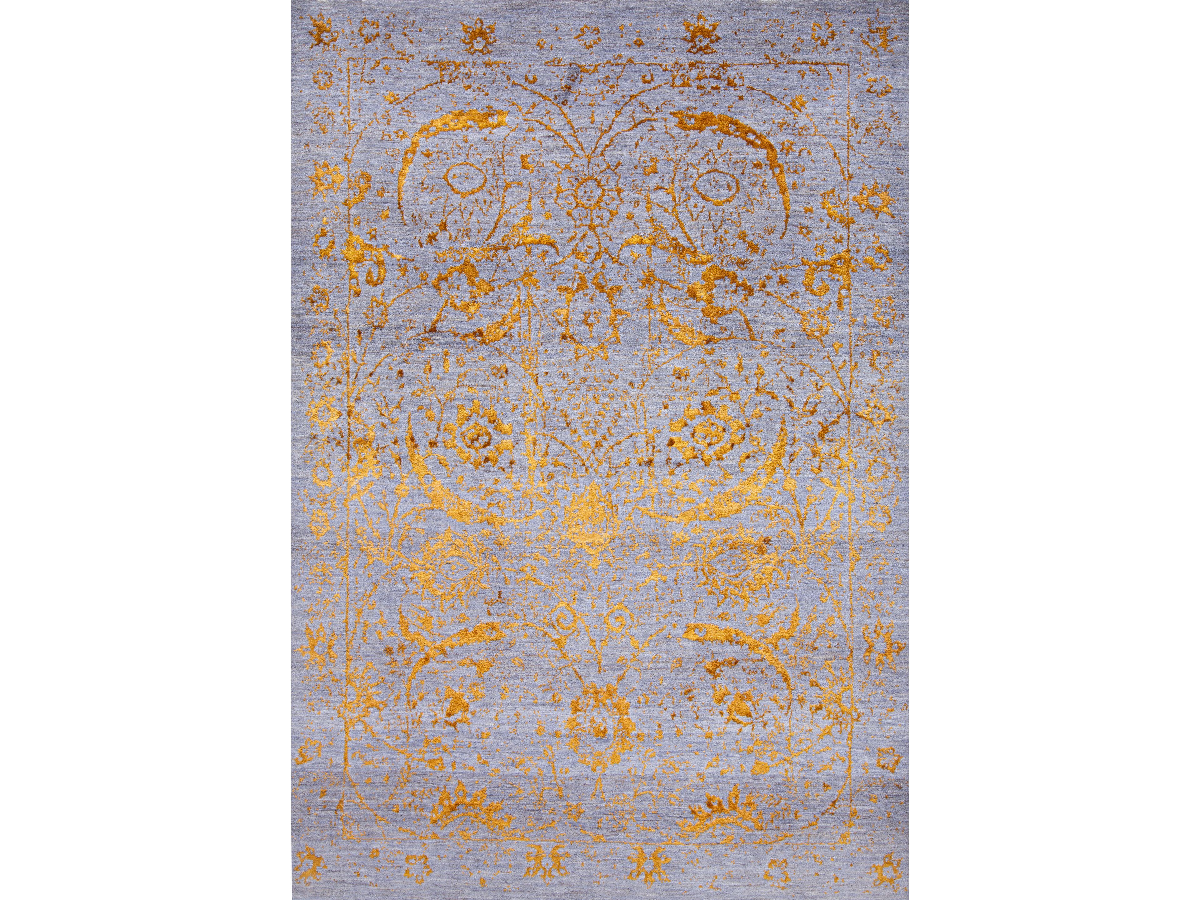 Прямоугольный ковер из шерсти и шелка Zollanvari Isfahan Classical Floral Cartouches-Designer ARCH-00131886 - Вид №1