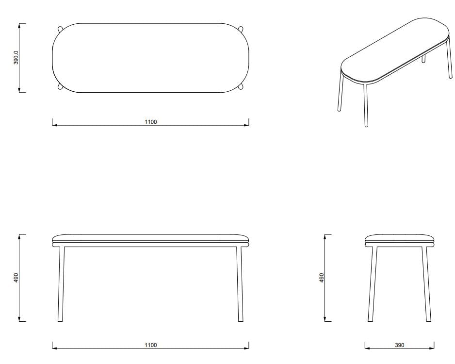 Алюминиевая и тканевая садовая скамейка Joyf пустыня ARCH-00066077 - Вид №12