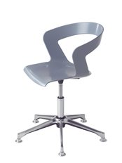 Ibis 002-DP Вращающееся кресло с алюминиевой рамой с 5 направлениями. Оболочка из технополимера. Et al. Ibis