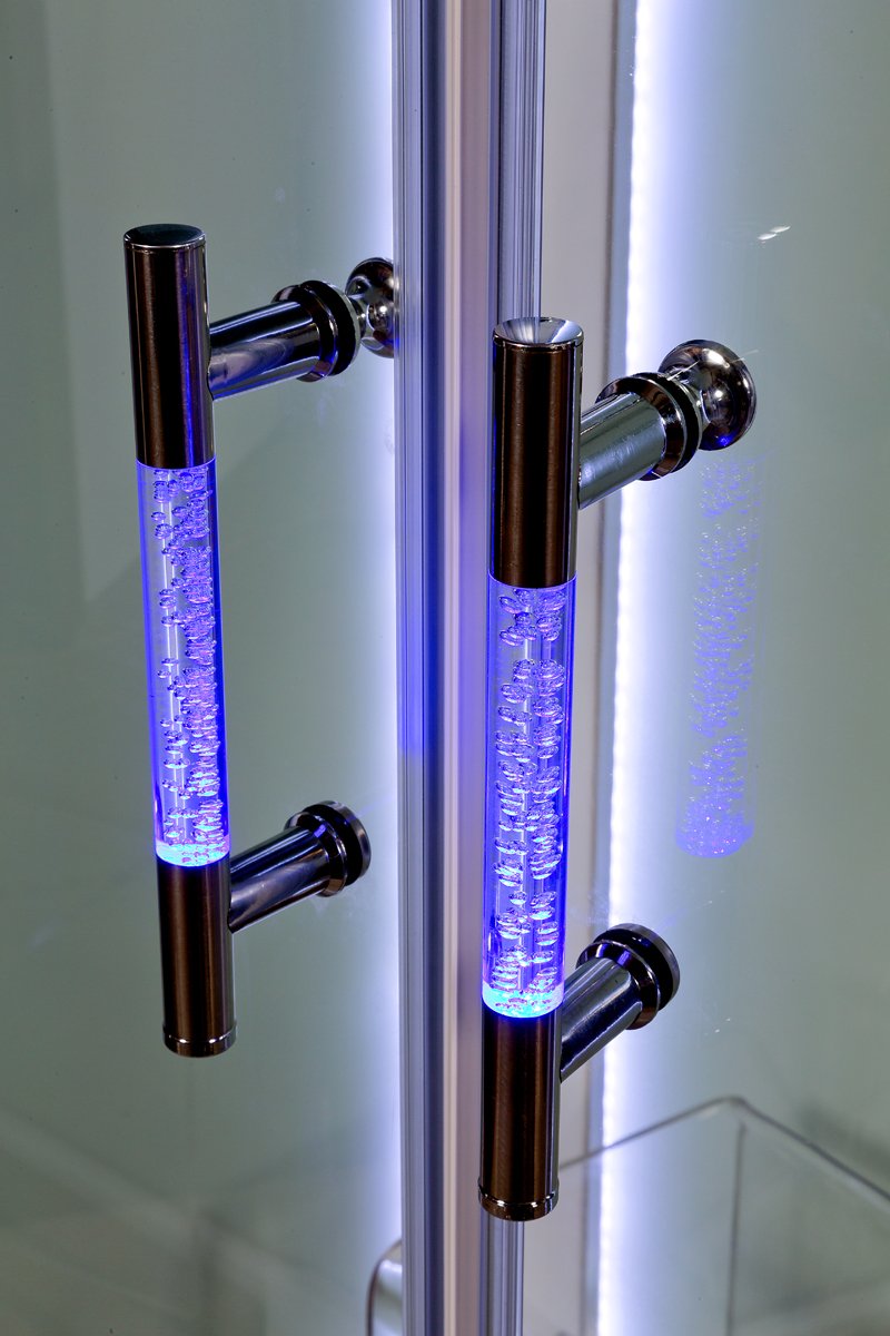 L 809 N с гидромассажем BLACK Душевая кабина DETO Серия L А102 L LED с кнопкой - Вид №5