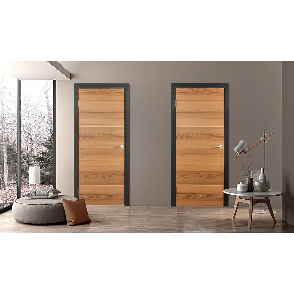 Комплект двери Loft глухая 60x200 см шпон цвет дуб рустик с добором 100 мм 89428561 STLM-2040405 МАРИО РИОЛИ  - Вид №1