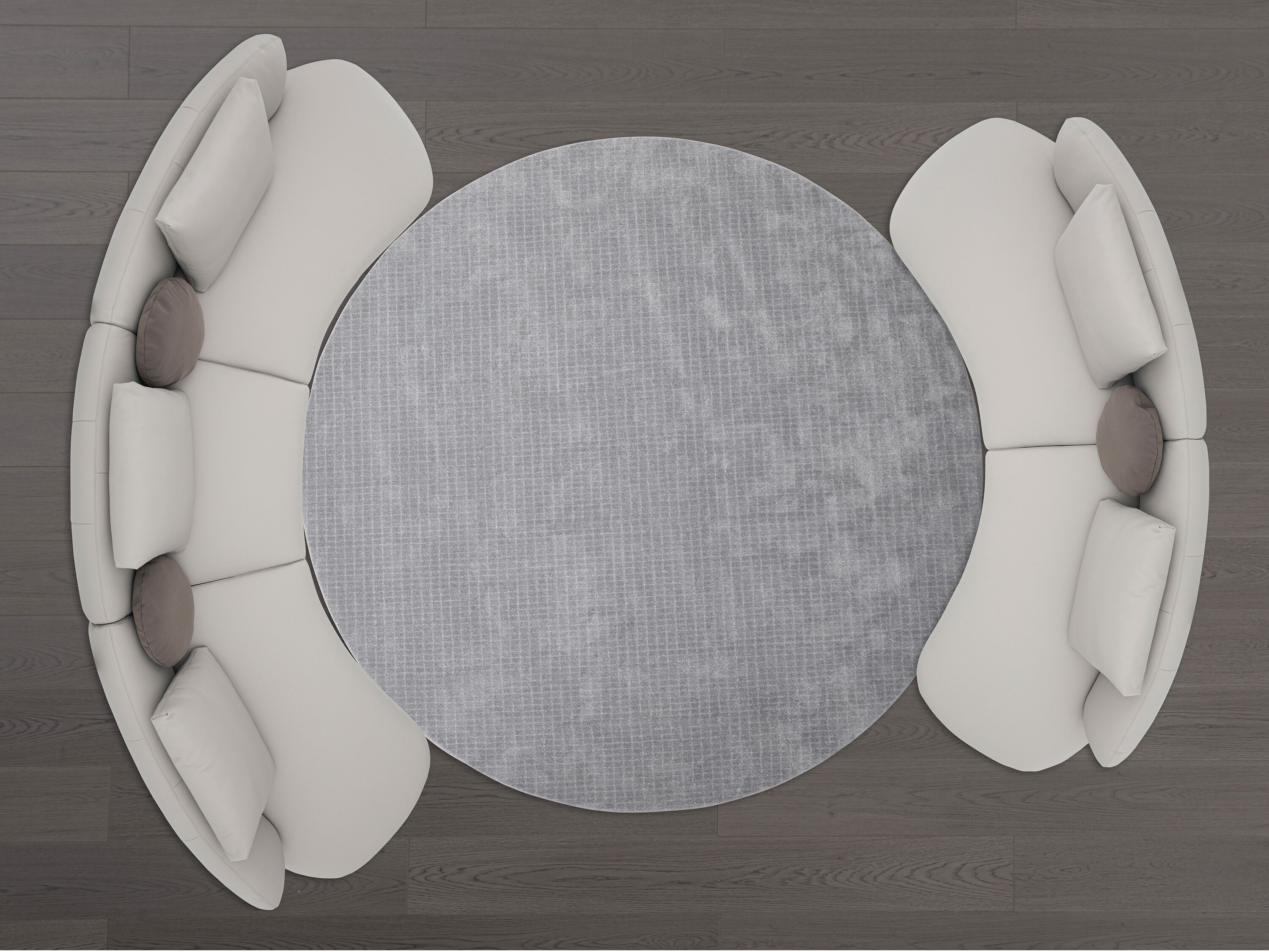 4-местный кожаный модульный изогнутый диван CAMPO DE' FIORI BELLA ARCH-00030047 - Вид №4