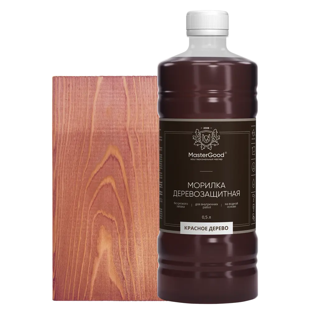 Морилка GOOD MASTER для дерева 0.5 л - благородный оттенок красного дерева 88038573 STLM-0076608
