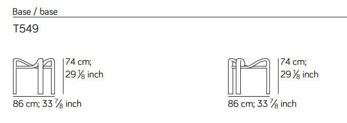 Круглый обеденный стол из дерева и стекла Amura ARCH-00026950 - Вид №5