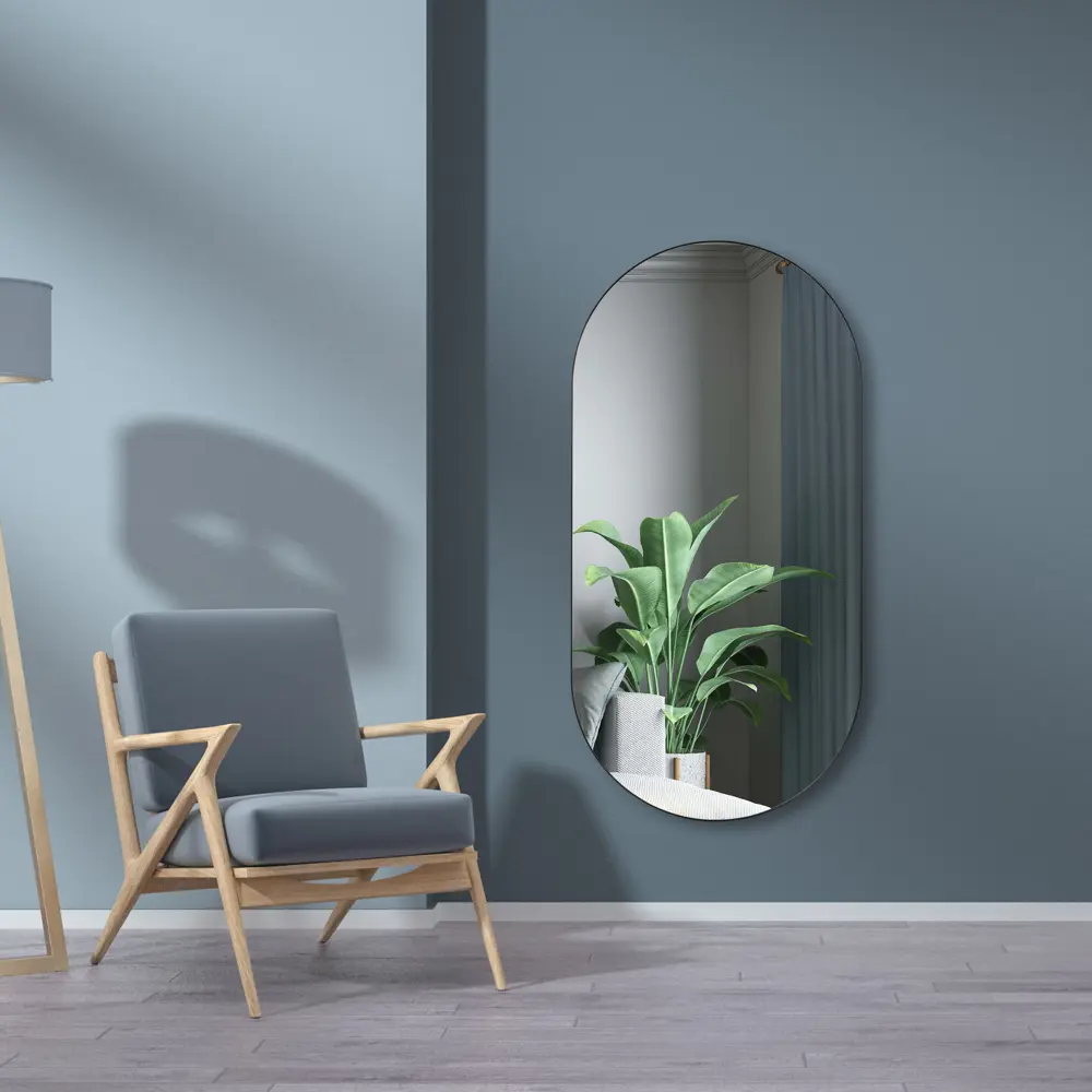 Зеркало декоративное Inspire Oblong 60x120 см цвет черный STLM-2052769