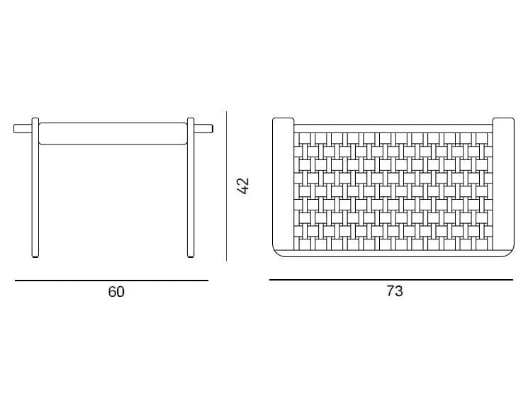 Квадратный журнальный столик из ясеня и мраморной столешницы Billiani Raquette ARCH-00111573 - Вид №5