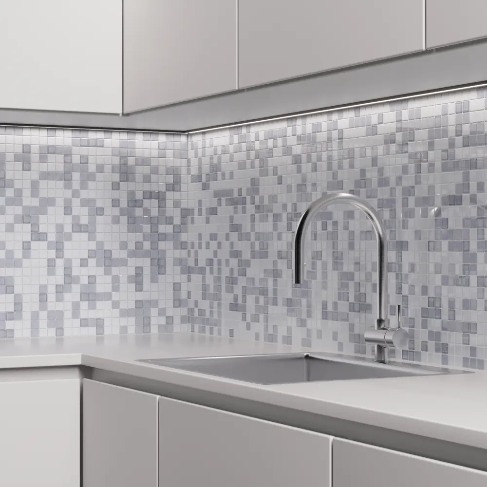 Мозаика стеклянная Artens Tonic 30x30 см цвет серый STLM-2075539 - Вид №5