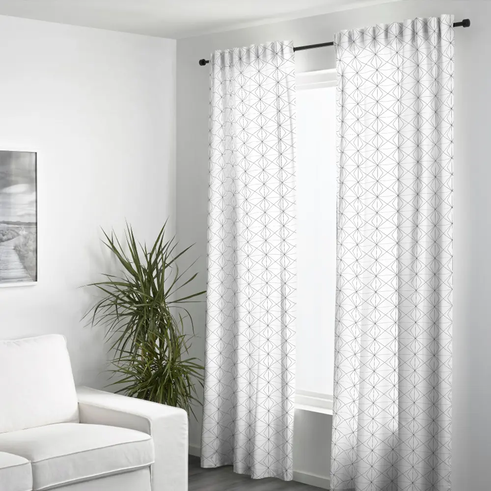 Штора на ленте «Схема 3», 145х260 см, цвет белый ВАСИЛИСА STLM-2025191 - Вид №7