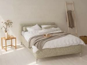 Gergama Двуспальная кровать с обивкой из ткани Fundamental geometry