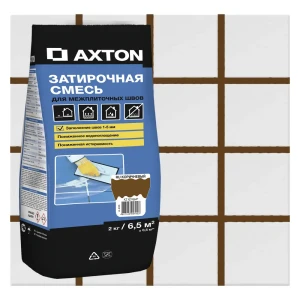 Затирка цементная Axton А.400 цвет коричневый 2 кг