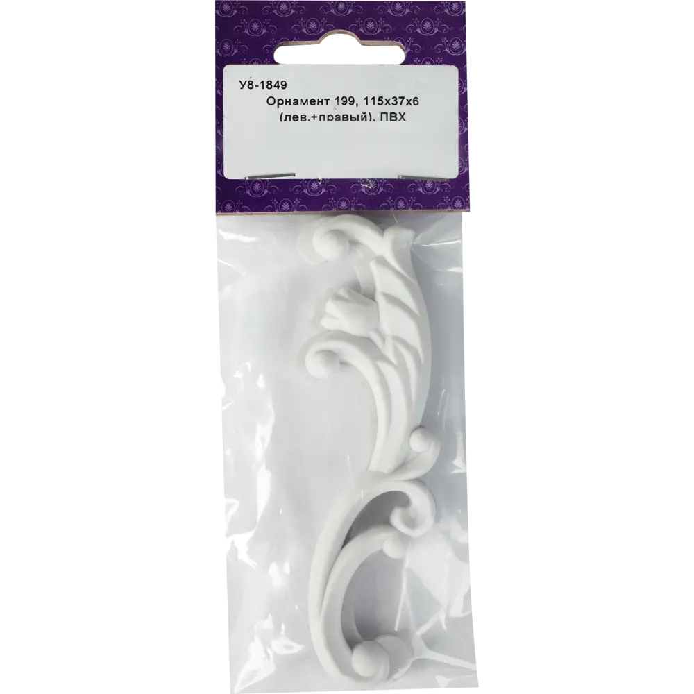 Декор для мебели «Орнамент» 199 115х37х6 мм, левый/правый ПВХ Santreyd STLM-2008375 - Вид №1