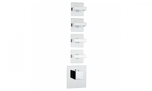 Z033208 + Z030275000 Смеситель & запорный кран Rectangular 5 Outlets (with diverter) HP BOSSINI