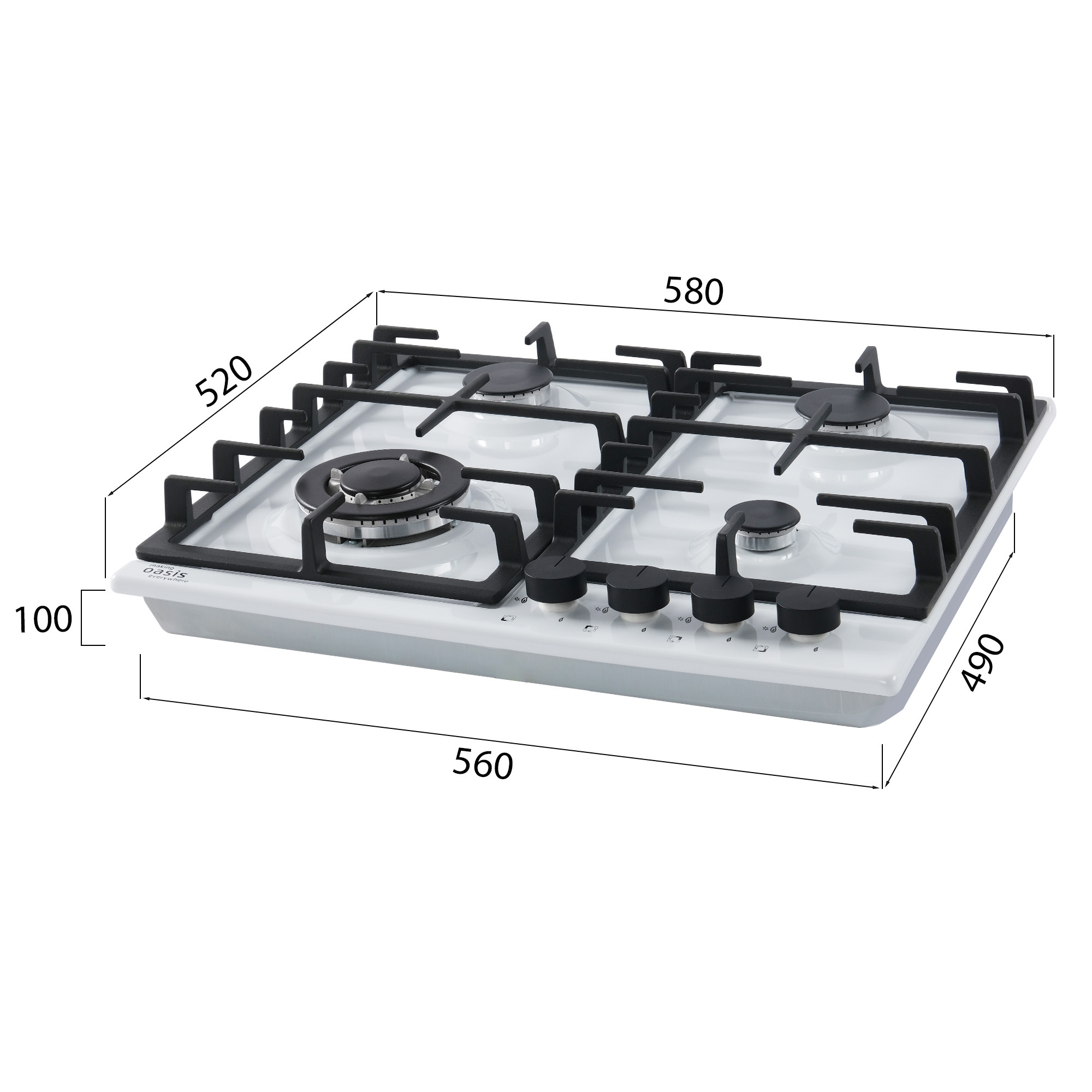 9161129 Газовая варочная поверхность Oasis P-MSE STDN-0072405 - Вид №8