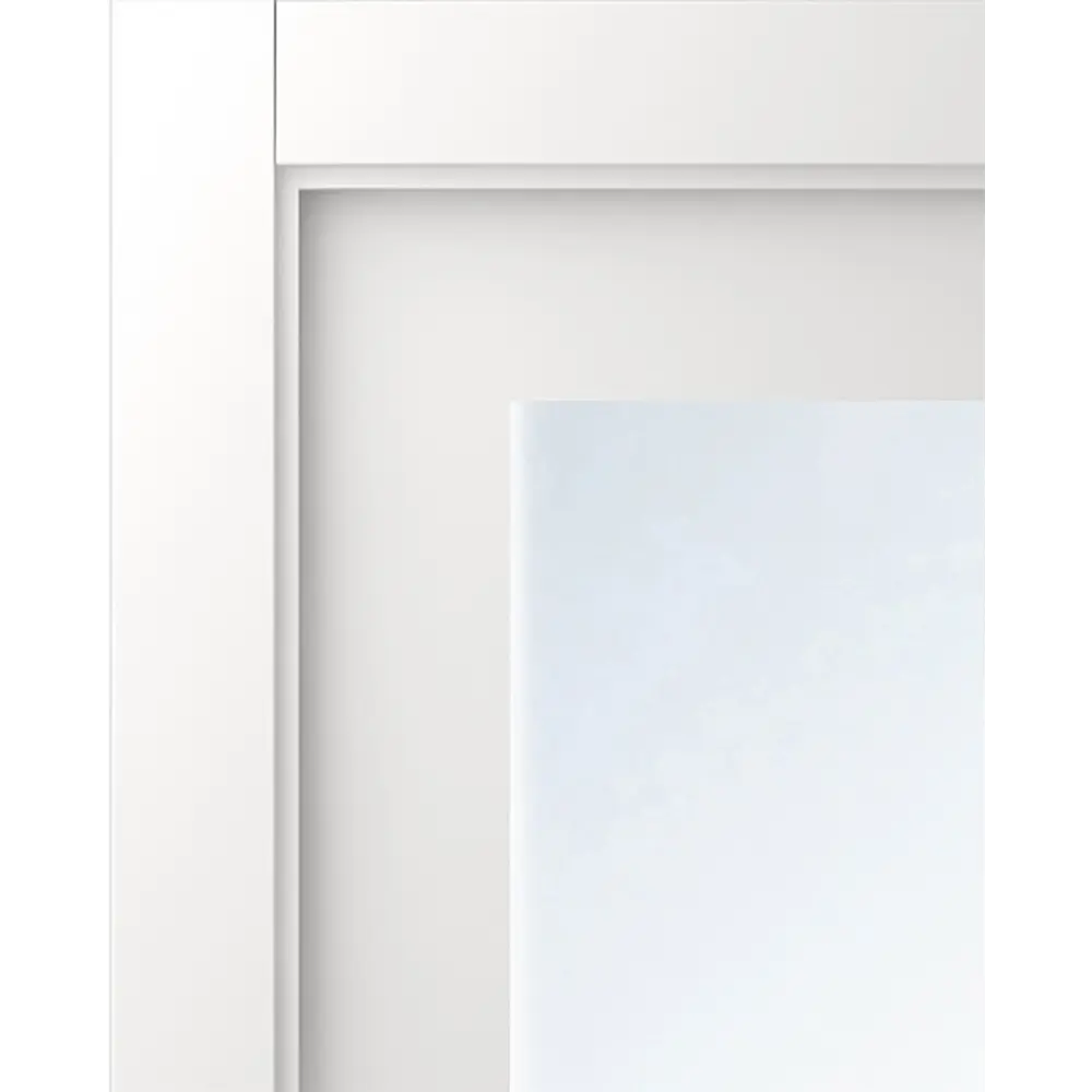 Дверь межкомнатная со стеклом Британия 80x200 см эмаль белый с замком BELWOODDOORS STLM-2054891 - Вид №2