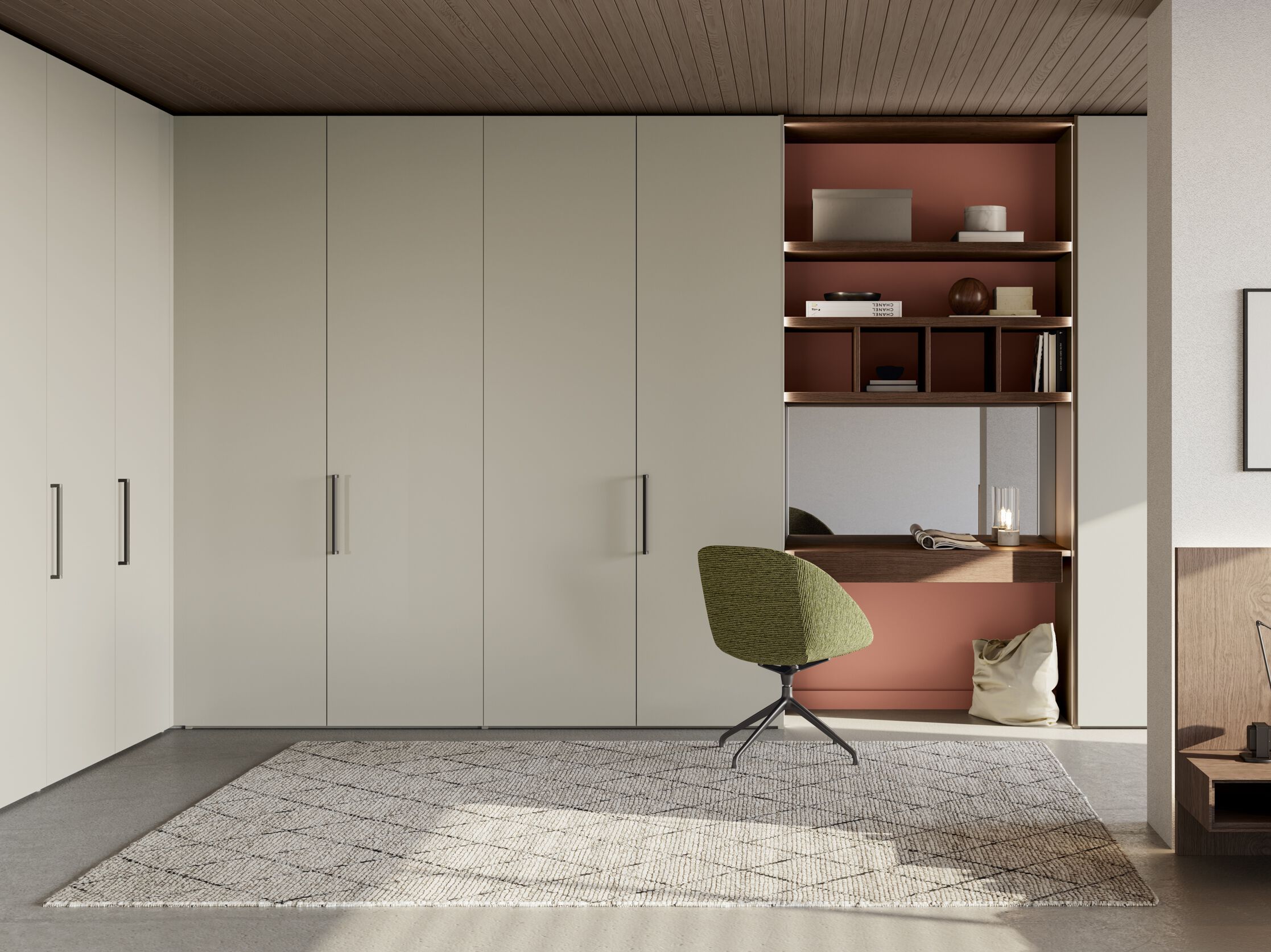 Секционный шкаф с деревянной распашной дверью и ручками Dall'Agnese Wardrobe Collection ARCH-00061820