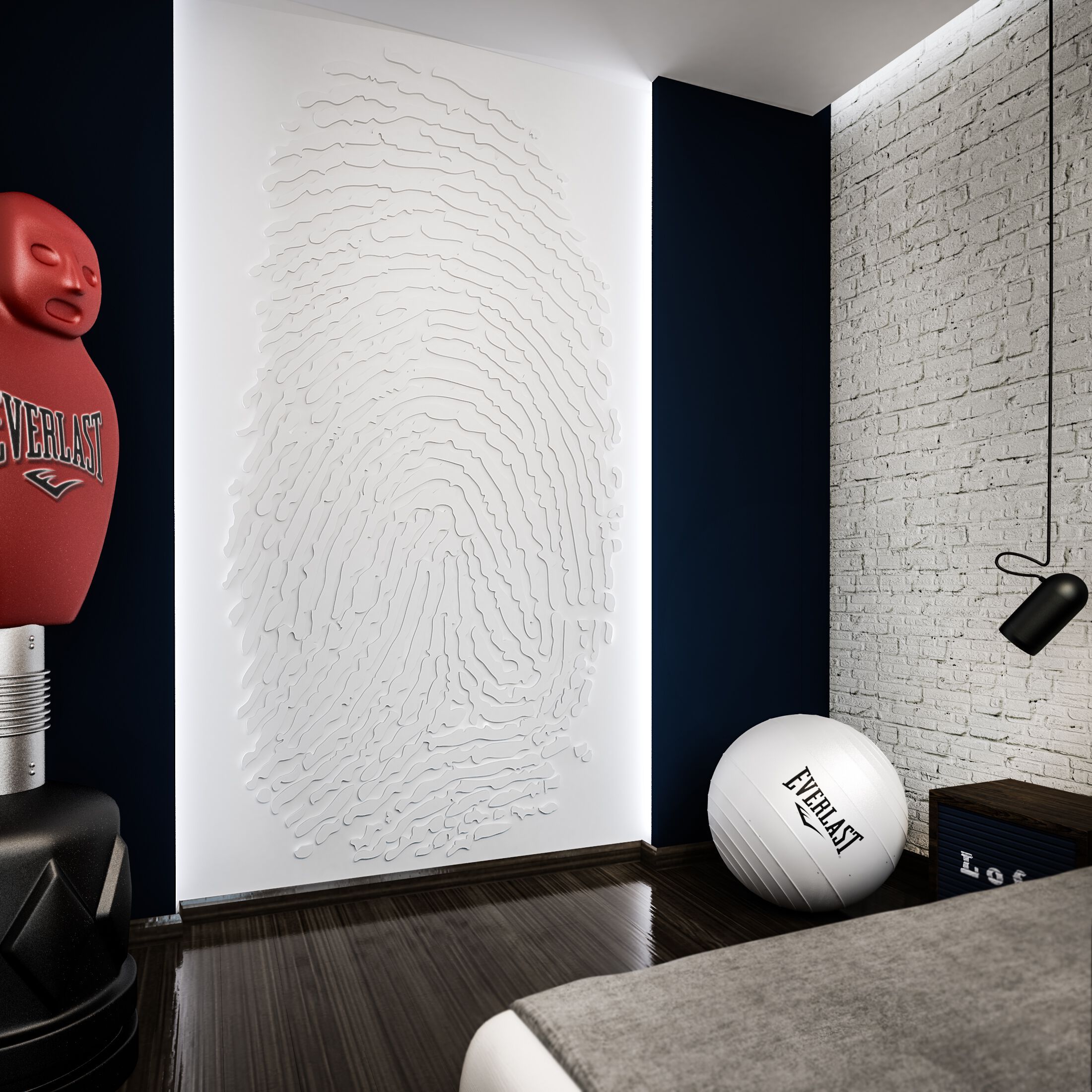 Трехмерная декоративная гипсовая панель WallDeco FINGERPRINT ARCH-00113374