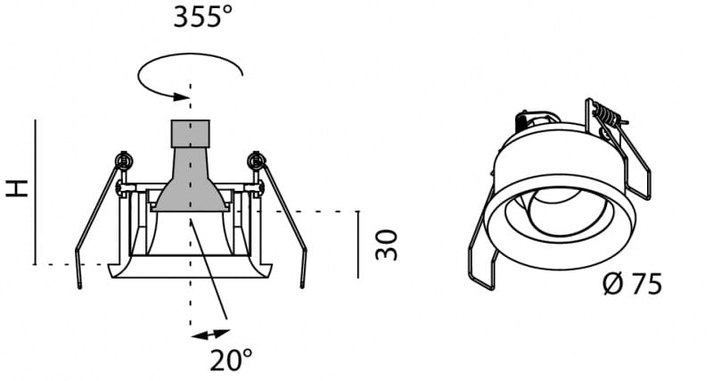 Регулируемый встраиваемый прожектор Lucifero's Nyx ARCH-00105646 - Вид №8