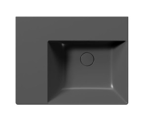 Керамическая прямоугольная одиночная раковина с держателем для полотенец