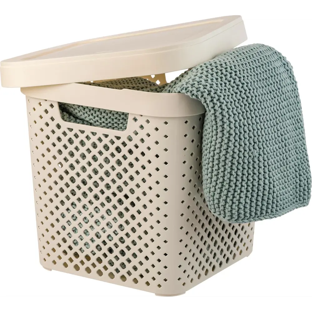 Корзина для хранения PLAST TEAM Mien молочный туман 31×30×31 см 89421608 STLM-1577888 - Вид №6
