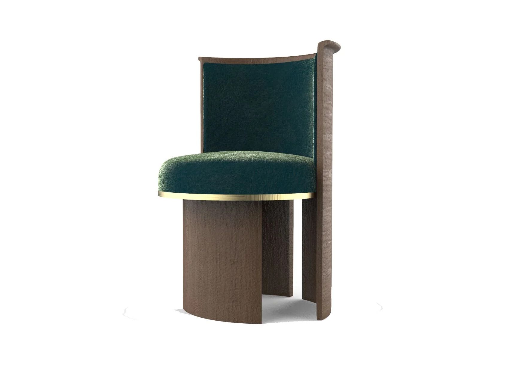 Деревянный стул и сиденье с бархатной обивкой DOVAIN STUDIO ARCO ARCH-00065772 - Вид №3