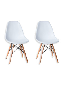 90741949 Комплект стульев 2 шт 83х40х45 см abs-пластик цвет белый HW9001 STLM-0363869 SOKOLTEC