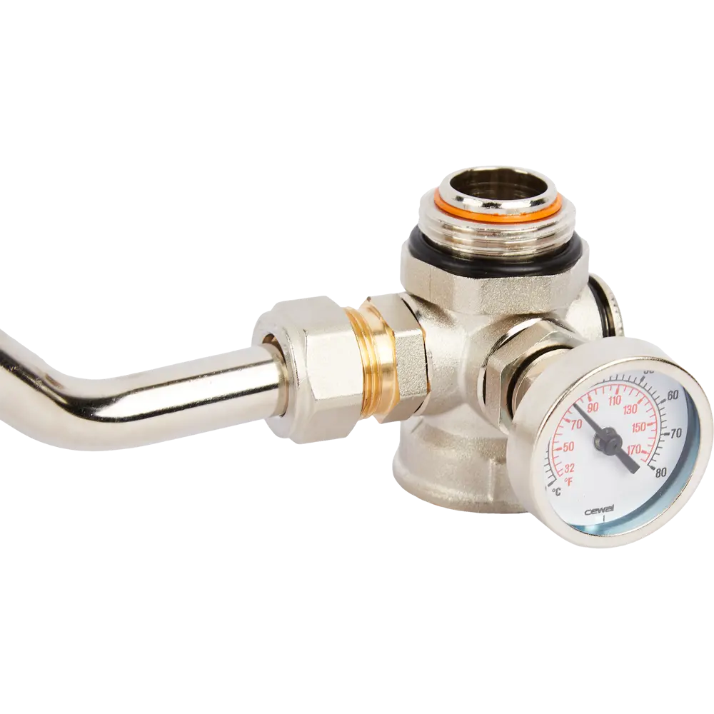 Байпас Valtec проходной с перепускным клапаном, 200 мм, латунь STLM-2191708 - Вид №7