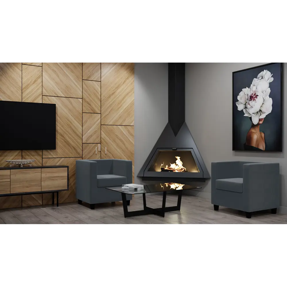 Кресло полиэстер Seasons Корса 73x65x73 см цвет серый STLM-2116132 - Вид №3