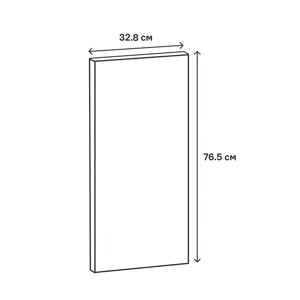 Фасад кухонного шкафа Рошаль 33.1x76.5 см KONSENSA ЛДСП цвет темное дерево STLM-2176655 - Вид №13