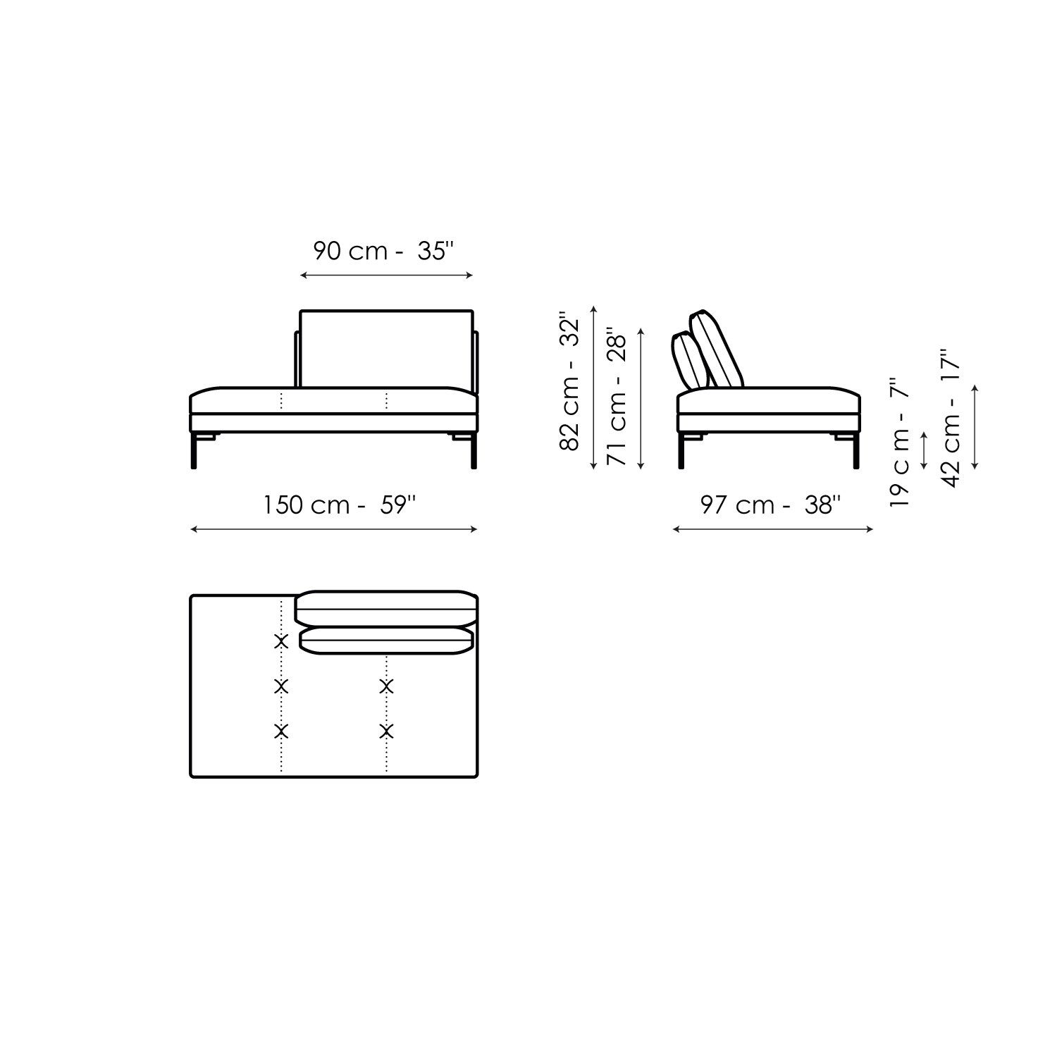 Ткань диван BONALDO ALIANTE ARCH-00100553 - Вид №17