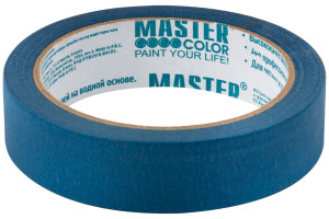 15840252 Малярная бумажная лента синяя, термостойкость до 100C, 24 мм х 25 м 30-6112 MASTER COLOR